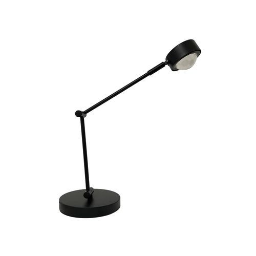 Lindby Tischleuchte Jyla, schwarz, Linse, 3000K, GX53, Eisen
