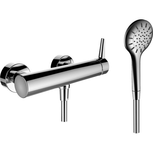 LAUFEN PURE Duschenmischer, Aufputz, 1 Verbraucher, mit Handbrause und Brauseschlauch, 100600, HF901750100600
