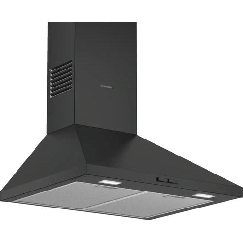 Dunstabzugshaube, Bosch DWP64BC60, Kaminhaube 60cm C, max 360 m3/h, 66 dB, Pyramiden-Design, schwarz