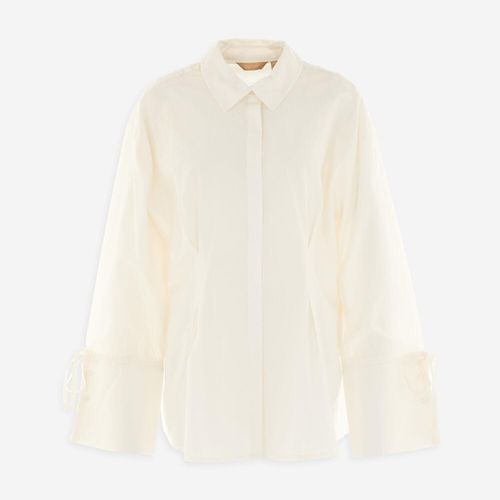 Weißes Hemd mit weiten Ärmeln Image