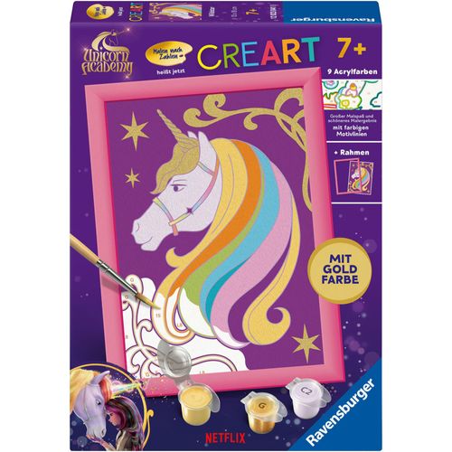 Malen nach Zahlen RAVENSBURGER "CreArt, Malen nach Zahlen, Kinder, Unicorn Academy - Wildstar", bunt, Malvorlagen, KinderB:13cm H:18cm, Made in Europe, B:13cm H:18cm