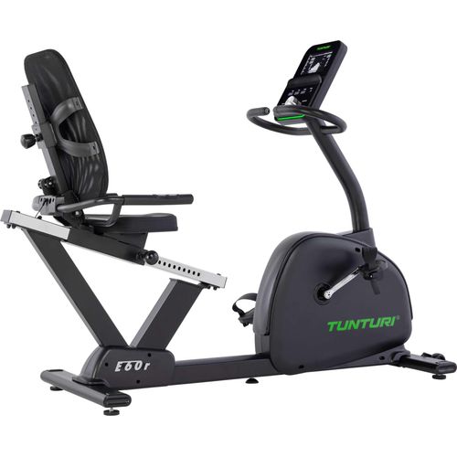Tunturi Signature E60 Liegefahrrad - Fitnessgerät mit tiefem Einstieg - Ergonomisch anpassbar - 48 Programme - Transportrollen
