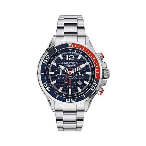 Chronograph Trendy Nautica Versilbert/Stahl Mit Schraube Kollektion - mann