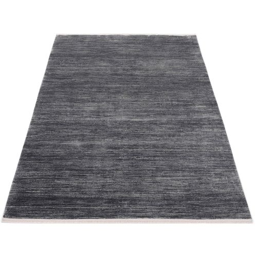 Teppich MACHALKE "fade out" Gr. 31, grau (dunkelgrau), B:140cm H:8mm L:200cm, Kunstfaser, Viskose, Teppiche, Teppich, Design Teppich, 3D-Optik, Hoch-Tief-Struktur, Wohnzimmer