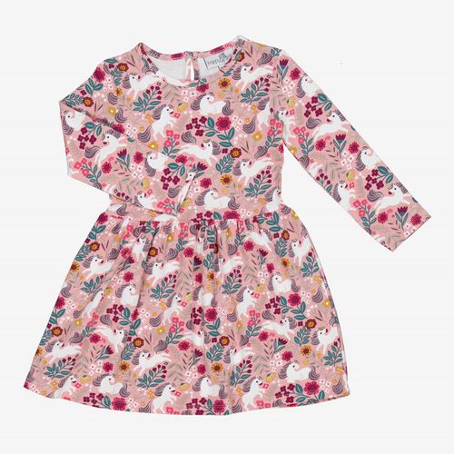 Mehrfarbiges Tageskleid