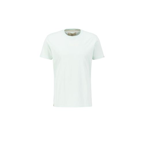 T-Shirt ALPHA INDUSTRIES "Organics EMB T-Shirt", Damen, Gr. S, grün (organic mint), Obermaterial: 100% Baumwolle, Shirts T-Shirt