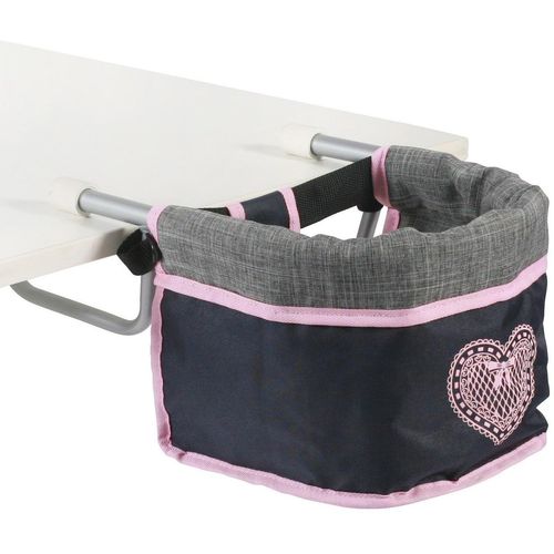Puppen-Tischsitz CHIC2000, blau (melange grau, navy), Puppenausstattungen, KinderB:42cm H:20cm T:42cm, Stahl, Kunststoff, Polyester, B:42cm H:20cm T:42cm