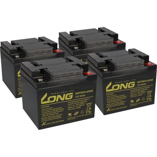 Akku Batterie Roller Elektromobil E-Scooter E Rex 1500 4x 12V 50Ah 48V AGM Blei Bleigel wie 55Ah 60Ah 66Ah kompatibel