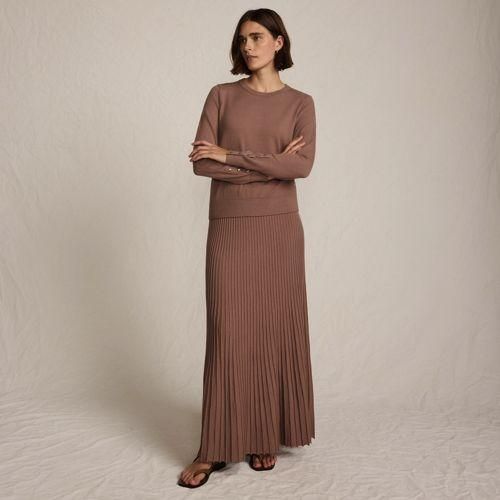 Maxirock Silk Touch, Damen,  Braun, by Lands' End