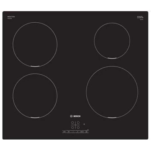 Kochfeld, Bosch PUE611BB6E SER4, Induktions-Elektrokochfeld, 4 Zonen, TouchSelect, QuickStart, Restart, rahmenlos, 4,6 kW, 60 cm