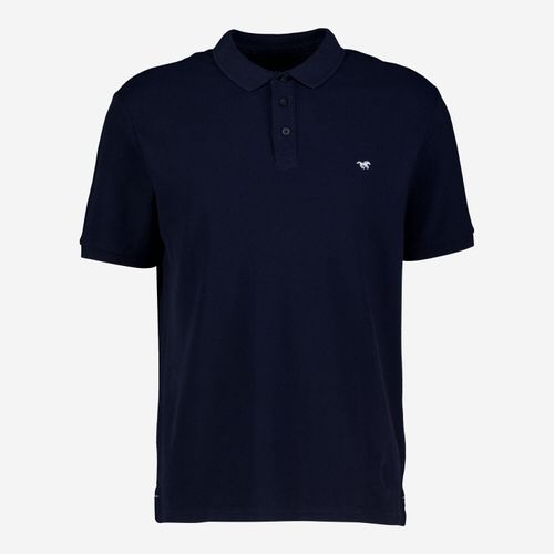 Dunkelblaues Poloshirt mit gesticktem Logo Image