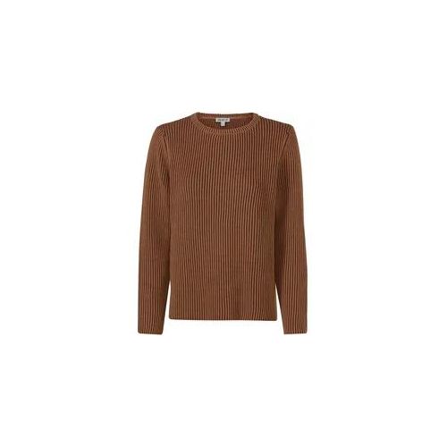 Baumwoll-Pullover, Streifen cognac, 40/42