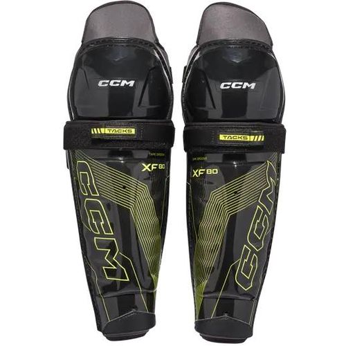 CCM Tacks XF80 Junior Shin Guards (Schwarz)