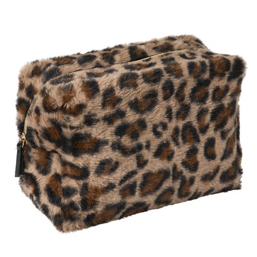 Damen Kosmetiktasche mit Leo-Muster