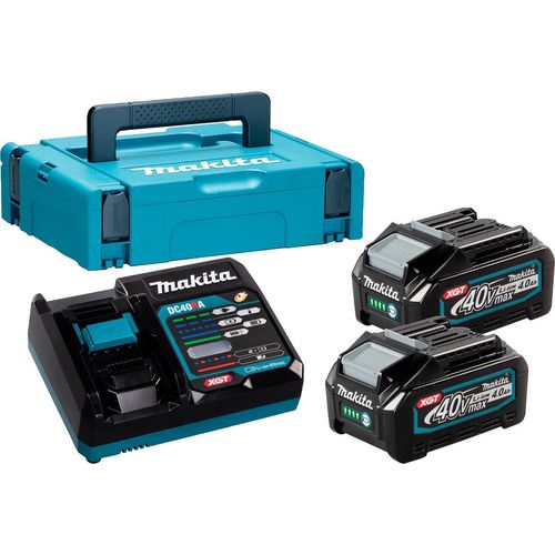 Makita XGT, Batterie- & Ladegerät-Set, Lithium-Ion (Li-Ion), 4 Ah, 40 V, Makita, Schwarz