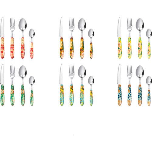 Excelsa Besteckset Of 24 Stück La Via Della Seta Stahl Bunt