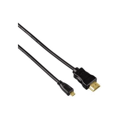 HAMA HDMI-Kabel "Micro HDMI Kabel 2m 4k Ethernet Anschlusskabel f. Tablet Digicam etc.", schwarz, 200cm, Kabel