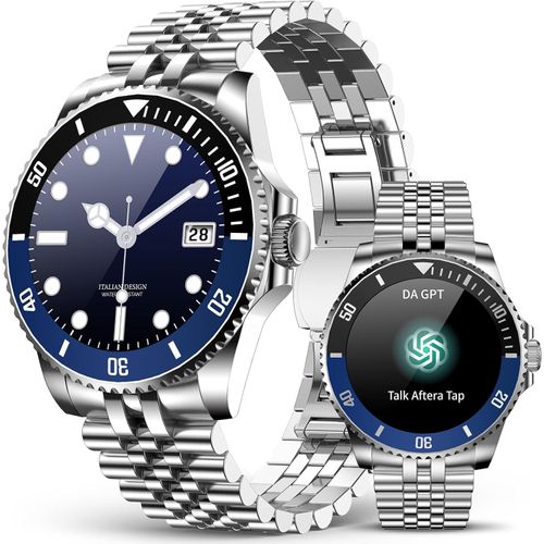 Herren Smartwatch mit Bluetooth Anrufen 1.19 Zoll AMOLED Uhr mit KI Funktionen 107 Sportmodi Herzfrequenz & Schlafmonitor IP67 Fitness Tracker