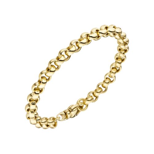 Goldarmband JOBO, gelb (gelbgold 585), Armbänder, Damen, Gelbgold 585, Erbsarmband 585 Gold 19 cm