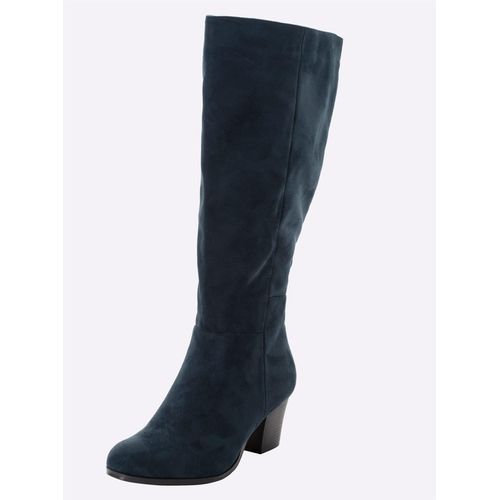 Weitschaftstiefel SHEEGO, Damen, Gr. 37, jeansblau, Schuhe