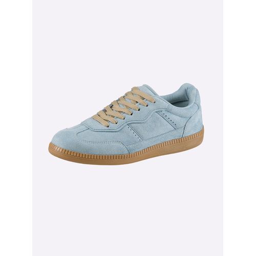 Sneaker HEINE, Damen, Gr. 36, blau (hellblau), Synthetik, Schuhe