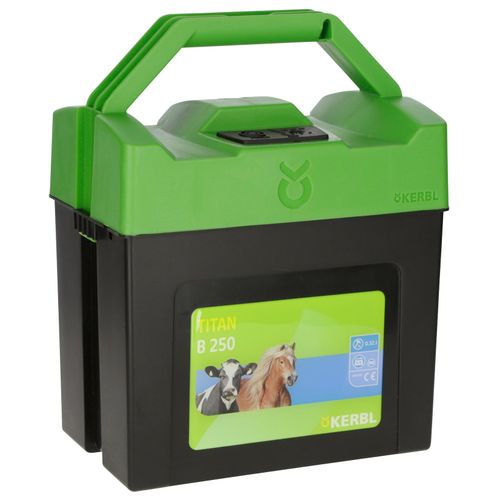 Kerbl Weidezaungerät Titan B250 Batteriegerät, Zaungerät für Pferde etc.