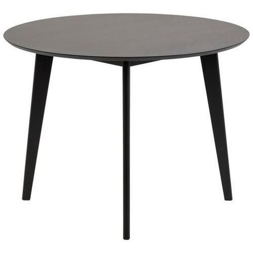 Mid.you Esstisch , Schwarz , Holz , Eiche, Kautschukholz , furniert, massiv , rund , 105x76x105 cm , Esszimmer, Tische, Esstische, Esstische rund