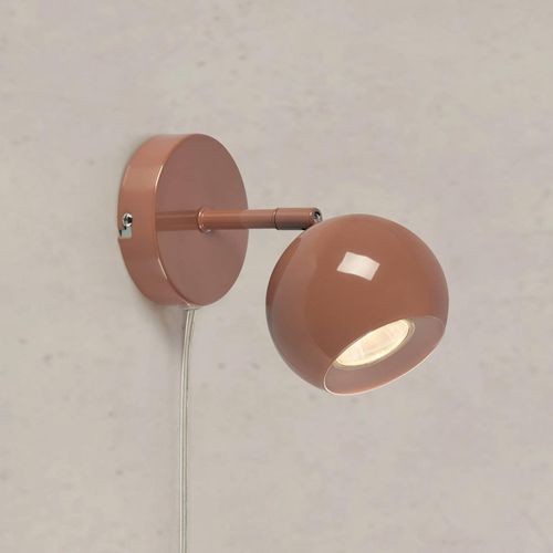 Wandlampe Pop, braun, Breite 10 cm, Metall