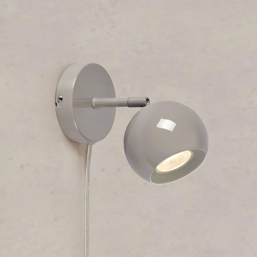 Wandlampe Pop, greige, Breite 10 cm, Metall