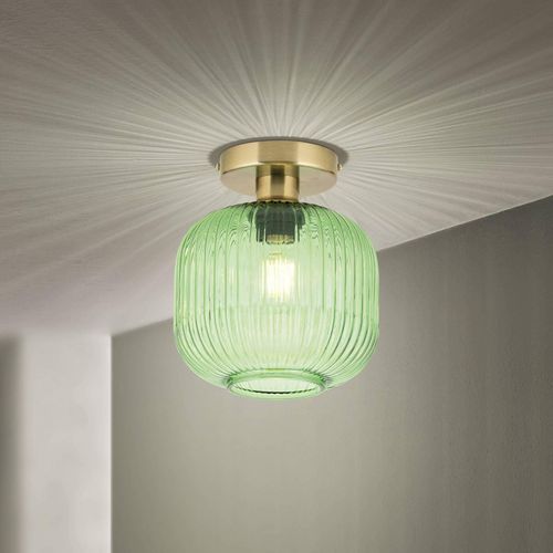 Deckenleuchte Carneval, grün, Ø 20 cm, Glas, E27