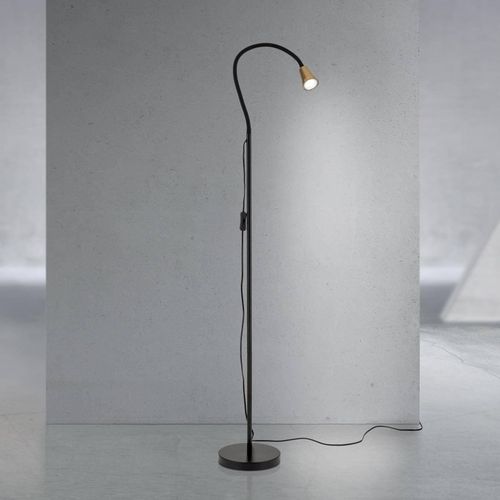 Stehleuchte Dotty, messingfarben, Höhe 145 cm, Flexarm, GU10