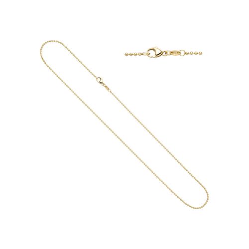 Goldkette JOBO, gelb (gelbgold 585), Halsketten, Damen, Gelbgold 585, L: 42cm, Kugelkette 585 Gold 42 cm 1,5 mm