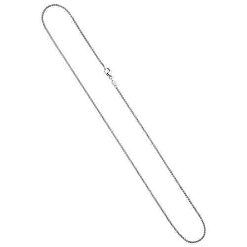 Goldkette JOBO, weiß (weißgold 585), Halsketten, Weißgold 585, L: 45, Zopfkette 585 Weißgold 1,8 mm 45 cm