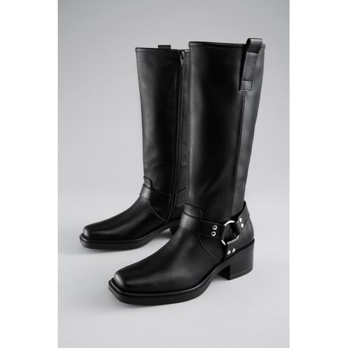 Stiefel ANISTON SHOES, Damen, Gr. 36, Normalschaft, schwarz, Lederimitat, Schuhe, Bikerstiefel mit Innen-Reißverschluss - NEUE KOLLEKTION
