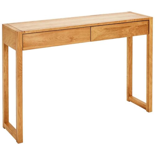 Mid.you Konsolentisch , Natur , Holzwerkstoff , furniert, massiv , 2 Schubladen , 33x80x120 cm , Wohnzimmer, Wohnzimmertische, Konsolentische