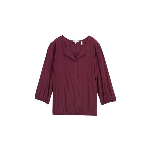 TOM TAILOR Damen Bluse aus Viskose, rot, Uni, Gr. 36