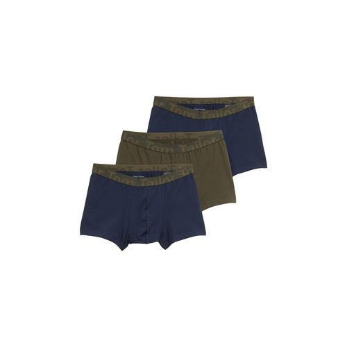 TOM TAILOR Herren Kurze Boxershorts im 3er-Pack, blau, Uni, Gr. S/4