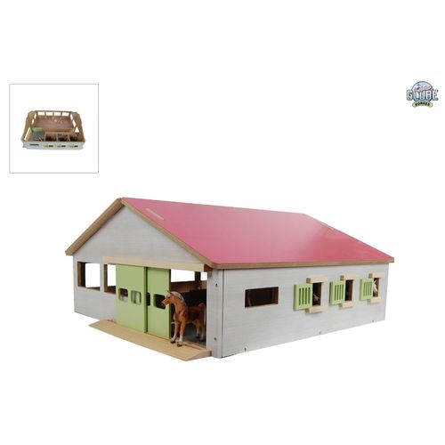 Kids Globe Pferdestall mit 3 Boxen und Reitplatz, Lünge: 62 cm