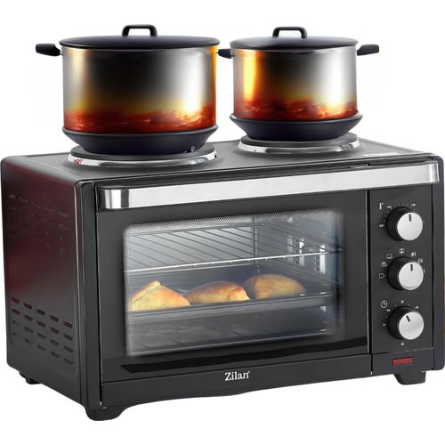 Zilan Minibackofen | 28 Liter | Kleiner Backofen | Mini Oven | 3200 W | 100-230°C