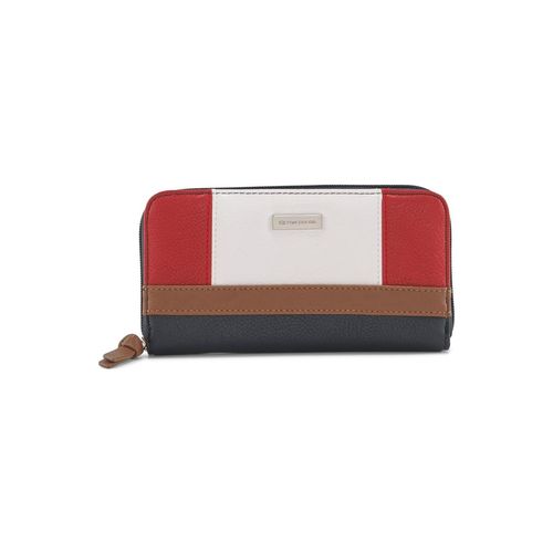 TOM TAILOR Damen TTJUNA Portemonnaie mit Colour Blocking, blau, Colour Blocking, Gr. ONESIZE