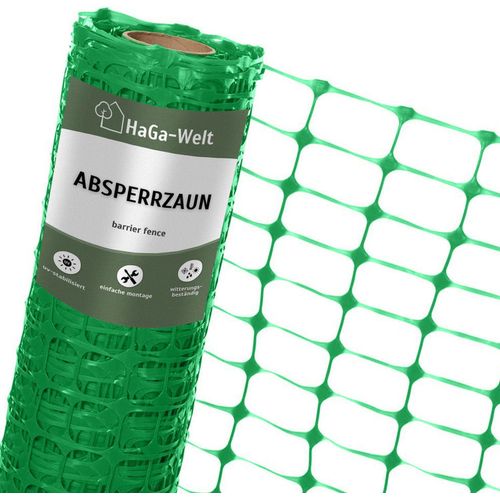 Absperrzaun 1,2m Bauzaun Zaun Baustellenzaun 120g/m² in versch. Farben – grün / 100 Meter