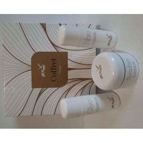 Spezialbox: Glyco-Reinigungsmilch 50 ml; Fibro zarte Tonic-Lotion 50 ml; Synchro Regenerierende, ausgleichende Nacht-Gesichtscreme auf Bienenwachsbasis, 50 ml, 150 ml