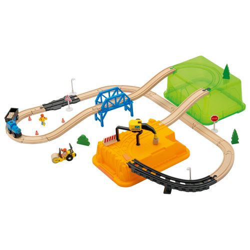 lupilu® Holzeisenbahn-Box-Set