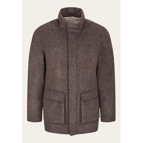 Jacke aus Kaschmir & Wolle mit Kapuze Adriano - Größe: 3XL