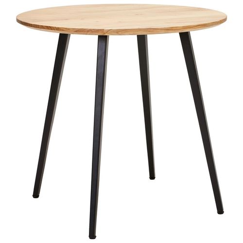 Xora Esstisch , Schwarz, Akazie , Holz, Metall , Akazie , vollmassiv , rund , konisch , 80x76x80 cm , Esszimmer, Tische, Esstische, Esstische rund