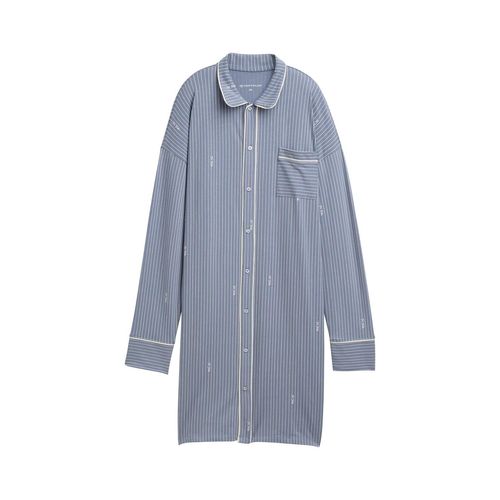 TOM TAILOR Damen Gestreiftes Nachthemd, blau, Gestreift, Gr. 44