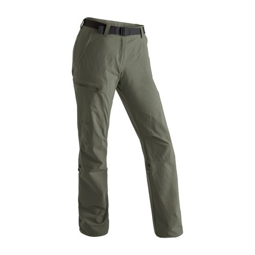 Funktionshose MAIER SPORTS "Lulaka", Damen, Gr. 36, Normalgrößen, grün (tannengrün), 90% Polyamid, 10% Elasthan, Hosen Funktionshose, Damen Wanderhose, atmungsaktive Outdoor-Hose mit Roll up Funktion