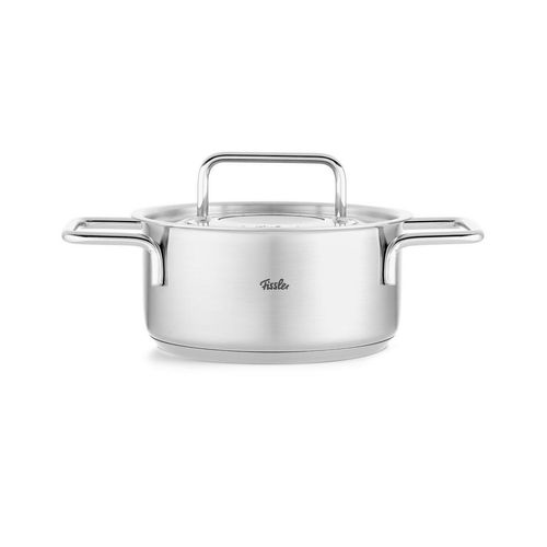 Fissler Kochtopf Pure , Silber , Metall , 1,9 L , Made in Germany , breiter Schüttrand , Kochen, Töpfe, Kochtöpfe