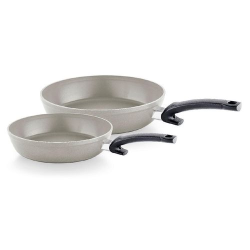 Fissler Pfannenset Ceratal Comfort , Grau , Metall , 2-teilig , antihaftbeschichtet , Kochen, Pfannen, Pfannensets