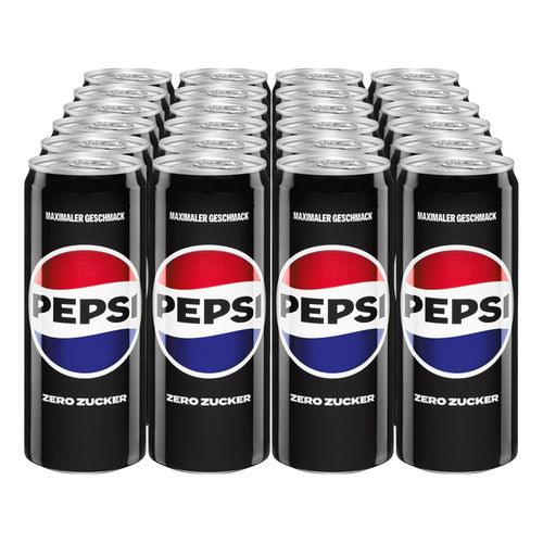 Pepsi Cola Zero Zucker 0,33 Liter Dose, 24er Pack